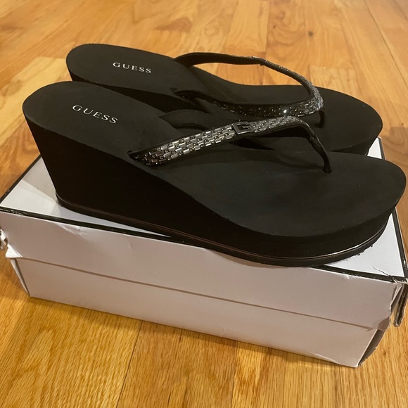 Guess Shoes Y2k Guess Wedge Flip Flops Poshmark